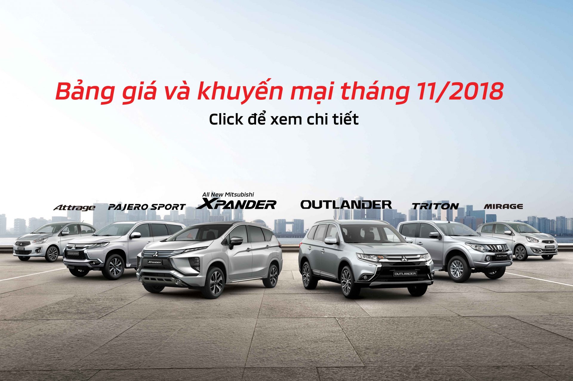 Bảng giá xe Mitsubishi tháng 11/2018